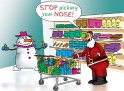 Nose Picking - Personalised Christmas Card