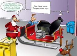 Santa Garage - Personalised Christmas Card