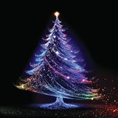 Colourful Christmas Lights - Personalised Christmas Card
