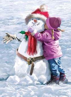 Cowboy Snowman - Personalised Christmas Card