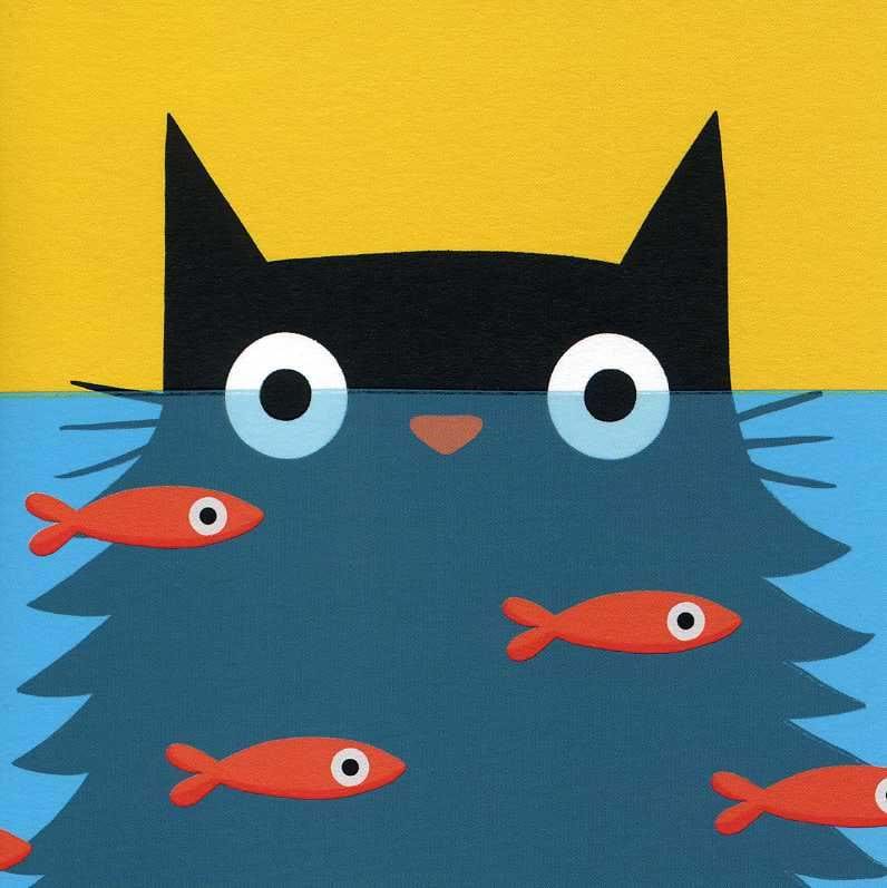 Watching the Fish Greeting Card