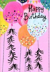 Speckled Balloons Birthday Card