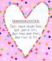 Tons of Love Granddaughter Birthday Card