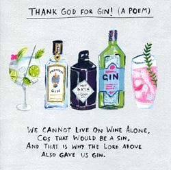 Gin, A Poem Birthday Card