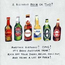 A Beer or Two Birthday Card
