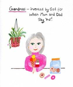 Invented By God Grandma Birthday Card