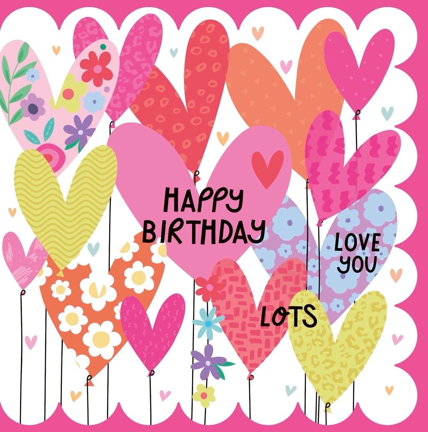 Hearts Birthday Card