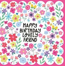 Lovely Friend Birthday Card