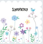 Blue Bird Sympathy Card