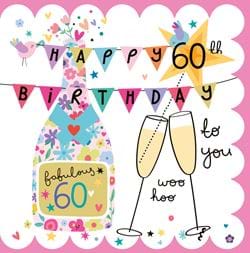 Fabulous 60th Birthday Card