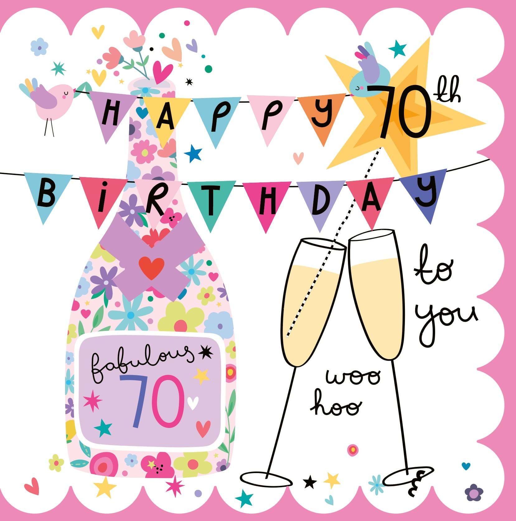 Fabulous 70th Birthday Card