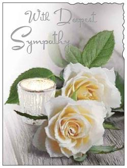 Yellow Rose Sympathy Card