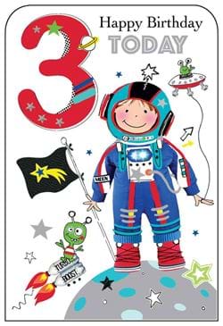 Space 3rd Birthday Card