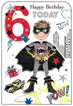 Batman 6th Birthday Card