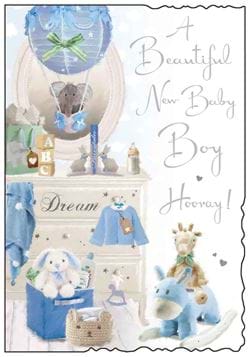 Beautiful New Baby Boy Card