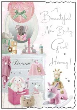 Beautiful New Baby Girl Card