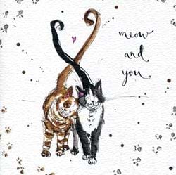 Meow and You Greeting Card