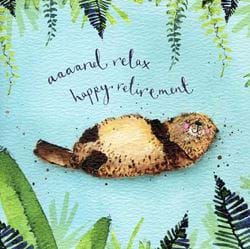 Relaxing Otter Retirement Card