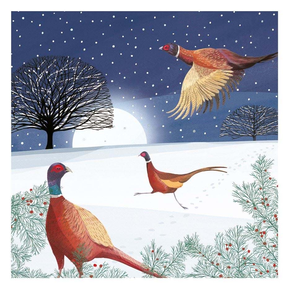 Pheasants Luxury Christmas Cards - Pack of 8