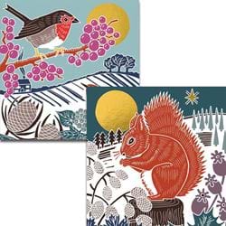 Squirrel and Birds Mixed Christmas Cards - Pack of 10