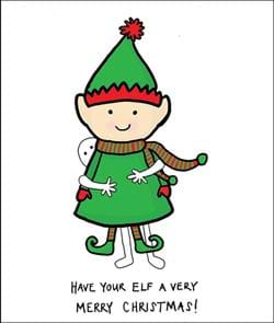 Little Elf Christmas Card