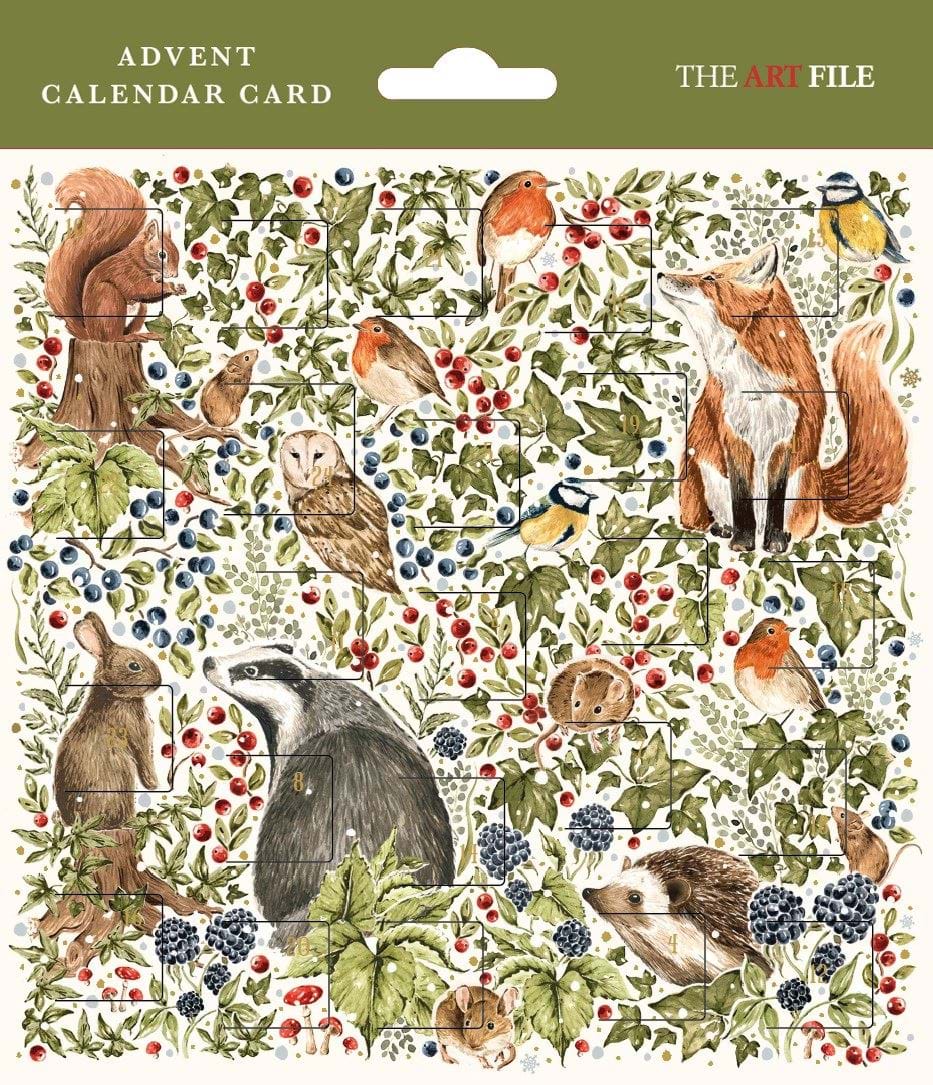 Woodland Animals Advent Calendar Card