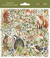 Woodland Animals Advent Calendar Card