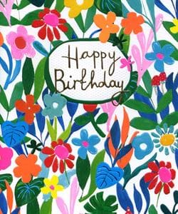 Bright Floral Birthday Card