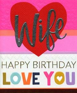 Love You Wife Birthday Card
