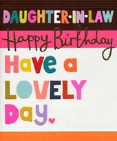 Lovely Day Daughter-in-law Birthday Card