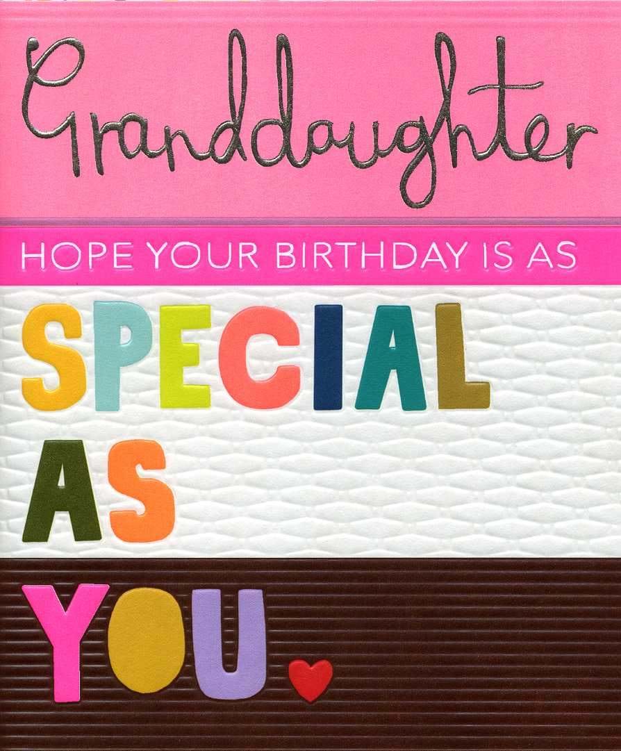 Special As You Granddaughter Birthday Card