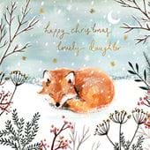 Sleeping Fox Daughter Christmas Card