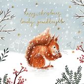 Squirrel Granddaughter Christmas Card