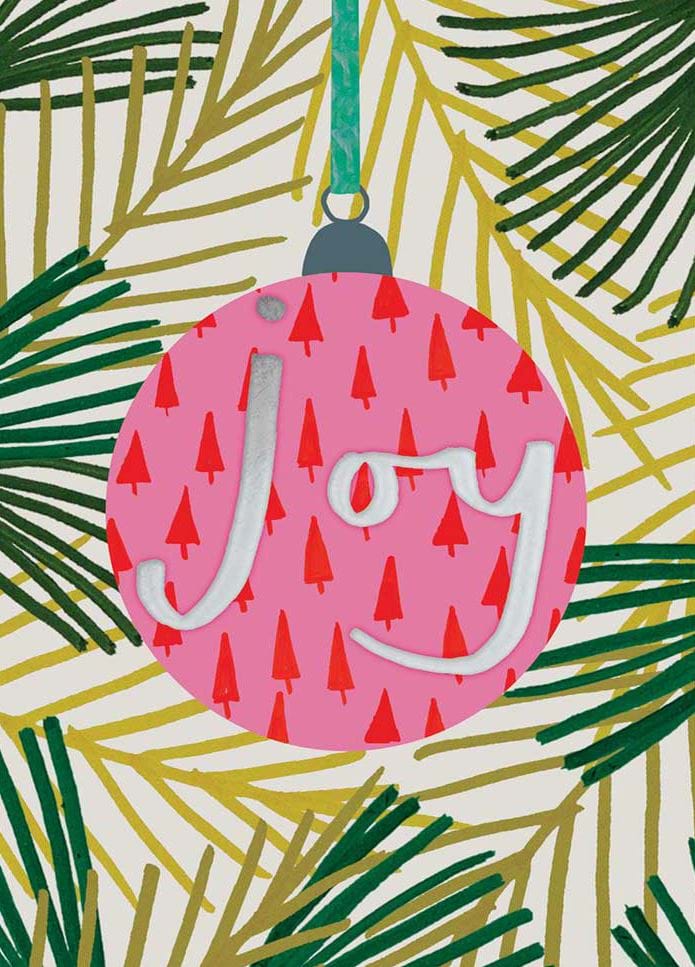 Joy Bauble Christmas Card