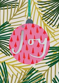 Joy Bauble Christmas Card