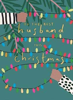 Lights Husband Christmas Card