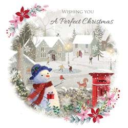 Village Scene - Personalised Christmas Card