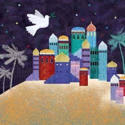 Dove and Bethlehem - Personalised Christmas Card