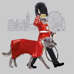 London Guard and Dog - Personalised Christmas Card