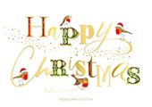 Happy Christmas - Front Personalised Christmas Card