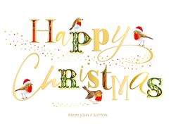 Happy Christmas - Front Personalised Christmas Card