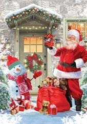 Santa's Visit - Personalised Christmas Card