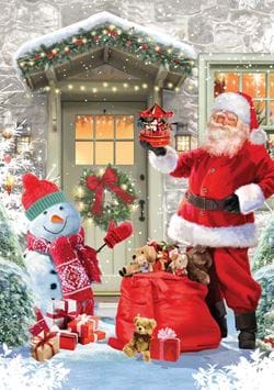 Santa's Visit - Personalised Christmas Card