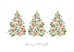 Winter Tree Trio - Personalised Christmas Card