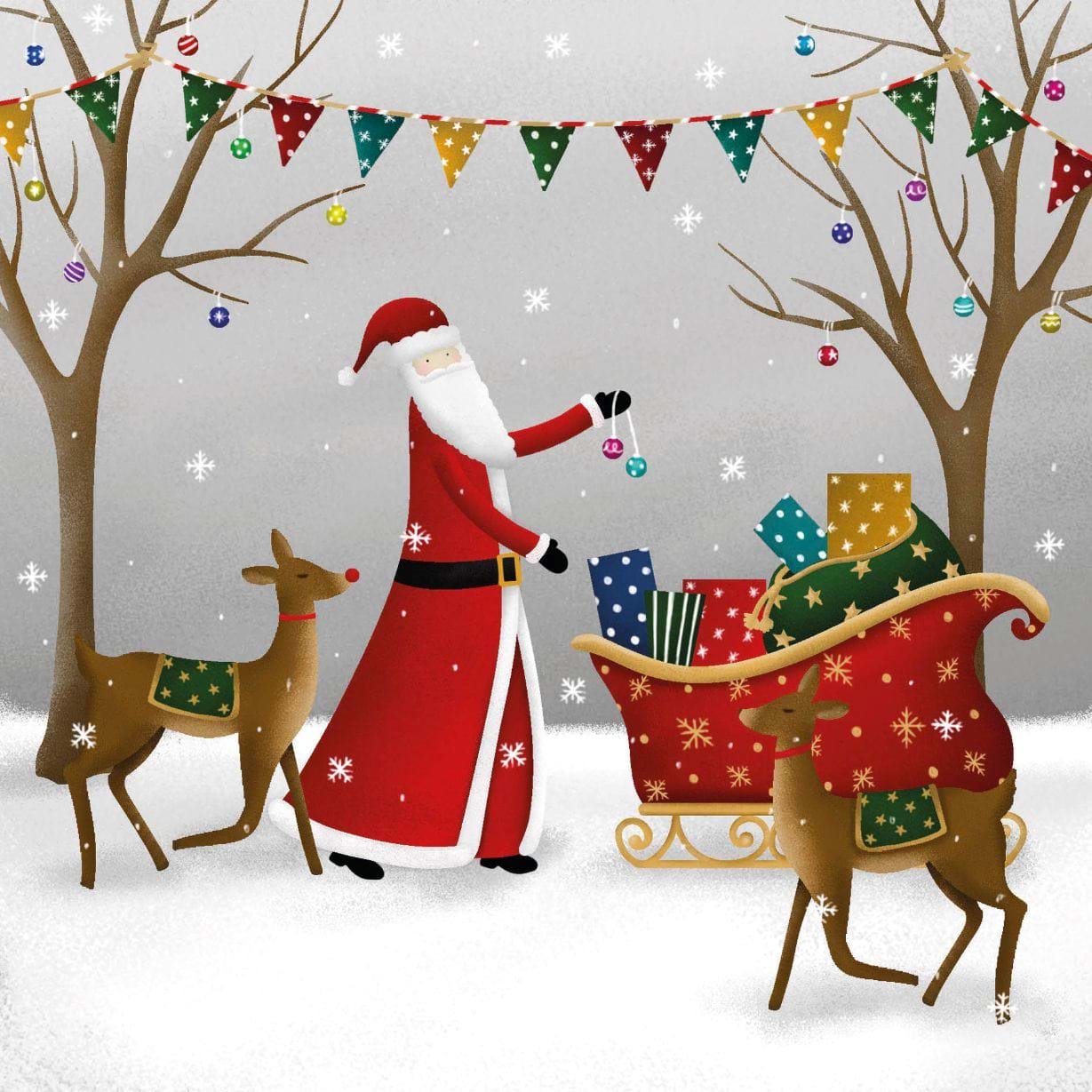 Decorating Time - Personalised Christmas Card