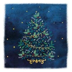 Midnight Tree - Personalised Christmas Card