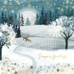 Deer in the Woods - Personalised Christmas Card
