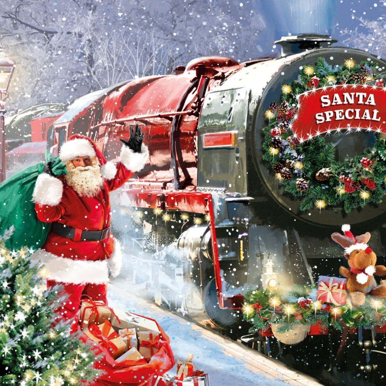 Festive Train - Personalised Christmas Card