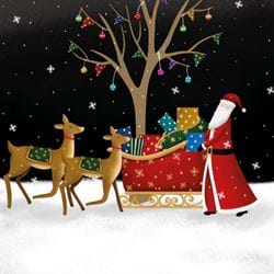 Santa's Presents Sleigh - Personalised Christmas Card