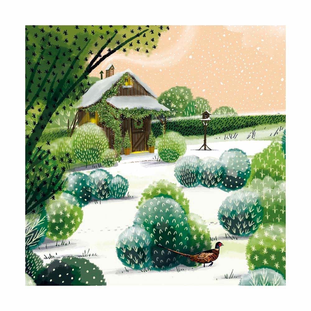 Cosy Cabin Christmas Cards - Pack of 8